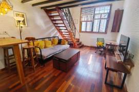 DaPuQiao + South ShanXi Rd.  High ceiling duplex 1 br with floor heating .L 9/12 JiaShan rd 