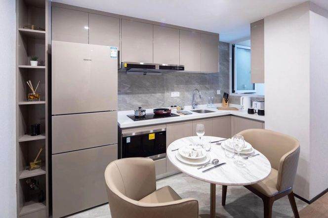 Brand-new luxury 1br serviced apt in Jing'an nr L7/Changping rd station