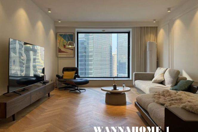 Open Balcony+Spacious&Bright 2Bdrs 2Baths+Nice SuZhou Creek View+Han Zhong Rd Metro+Great Compound