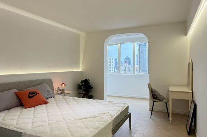 1bed -bright-modern -28th Floor - Line 1/12/13Hanzhong Road Station 
