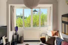 natural sunlight- shanghai style old apartment- wall heating-oven at Hunan Road