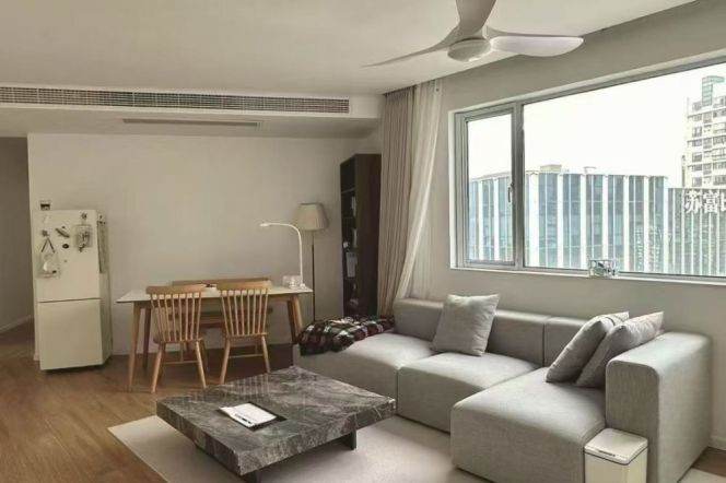 modern 2beds 100sqm high floor with suzhou river view-elevator- line 1 xinzha 