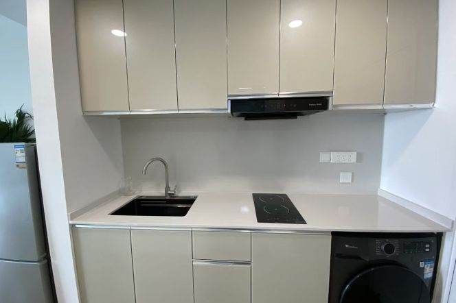 Jing'an temple elevator 1BR with balcony