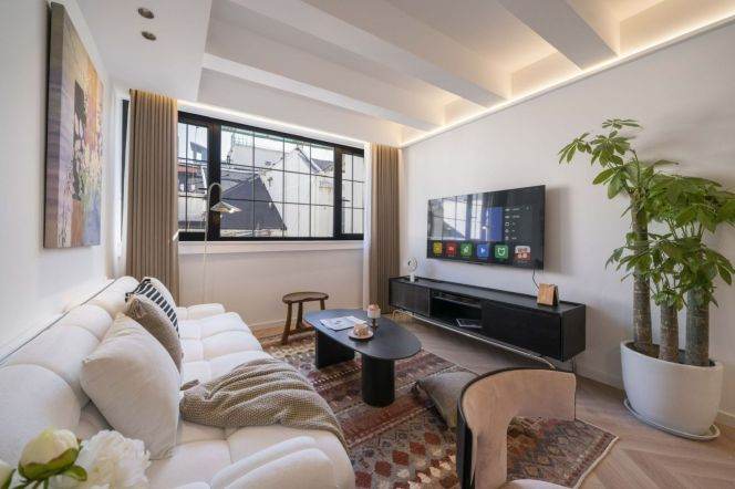 2 br stylish Duplex &floor heating &balcony &oven/Wuding rd 14.8K