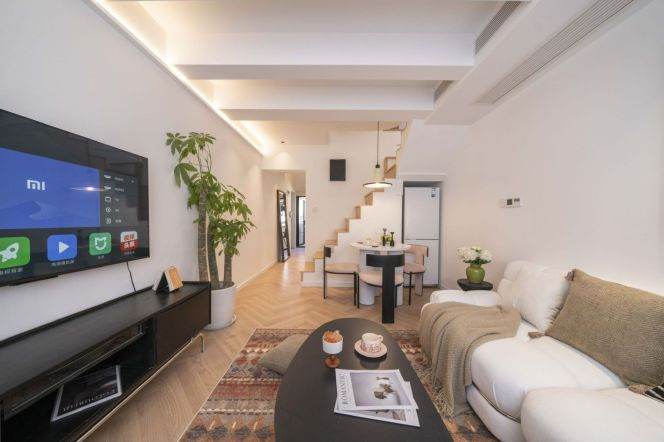 2 br stylish Duplex &floor heating &balcony &oven/Wuding rd 14.8K