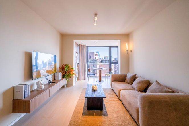 Wuding Rd metro/1br1bt/central AC/floor heat/oven