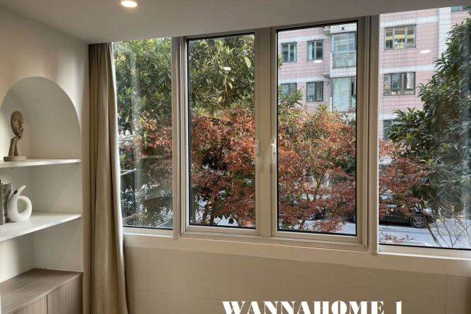 Modern&Spacious 1Bdr 1Bath Apt+L2/11 Jiangsu Rd+Nice View+2F Walk Up