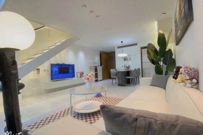 120 sqm 2 br+2 bath modern Duplex &central AC /Putuo 9.5K