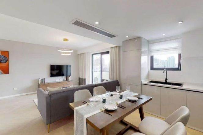 modern duplex 2brs floor heating 3 open balconies near line 9,12 and Tianzifang 19.5K