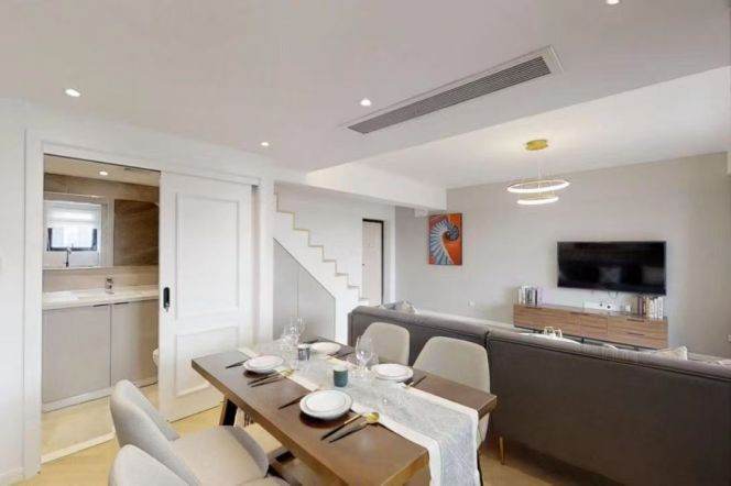 modern duplex 2brs floor heating 3 open balconies near line 9,12 and Tianzifang 19.5K