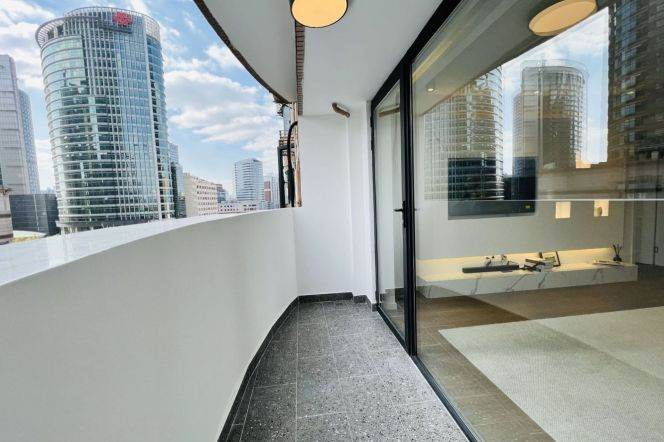 Brightly one br with open balcony zero distance from the zhongshan park metro station