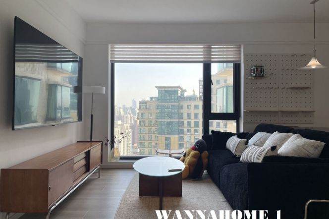 Modern&Fabulous&ReallyBright 2Bdrs 1Bath Apt+Zhongshan Park+Awesome View+Top Compound