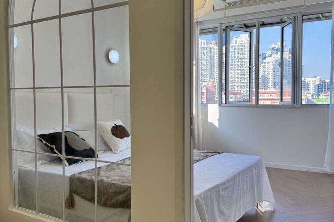 Green 1BR + elevator| Zhongshan Park Metro L2/3/4 | 6F New decoration