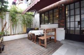 1 br near L2/L7/L14 jing'an temple station+floor heating+yard