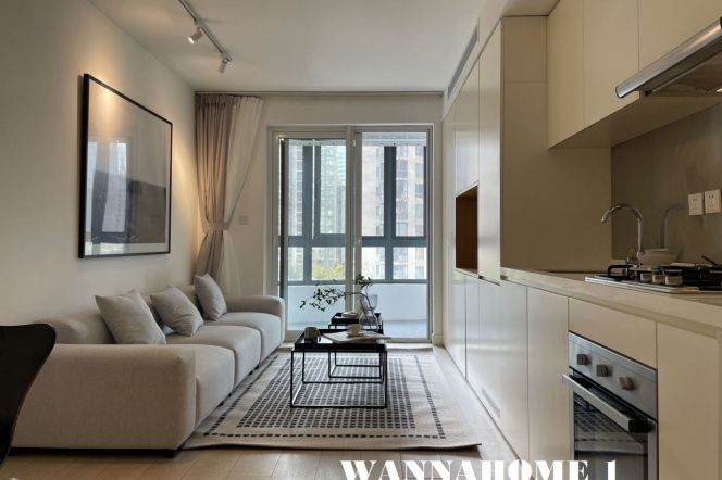 Modern&Really Bright 1Bdr 1Bath Apt+West Nanjing Rd+Nice Balcony+Great Compound