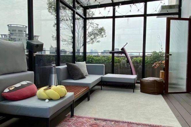 modern 5brs penhouse with big terrace nice view big open kitchen in Xujiahui 49K