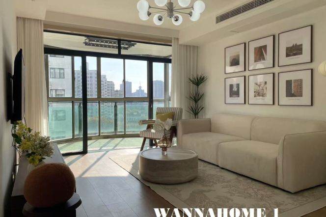 Modern&Spacious&Bright 2Bdrs 1Bath/Zhong Shan Park/Nice Compound/Huge Open Balcony