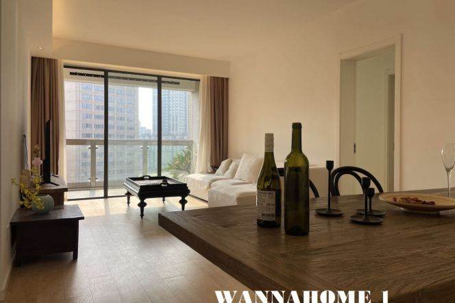 Spacious&Bright&Modern 2Bdrs 2Baths Apt+W Nanjing Rd CBD+Open Balcony+Great Compound