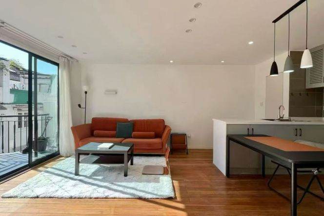 Nice balcony 1Br/1Lr/1Bt apt nr Jingan temple,M2/7