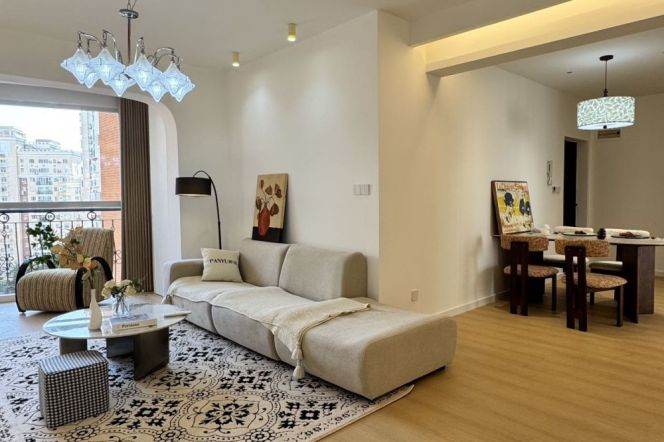 Modern & Cozy 3Br-2bath Apt | Zhongshan Park metro L2/3/4 | Elevator+Heating