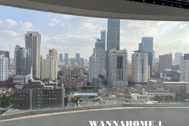 Nice Open Balcony+Spacious&Bright 3Bdrs 2Baths Apt+Good View+Security+Jing An Temple