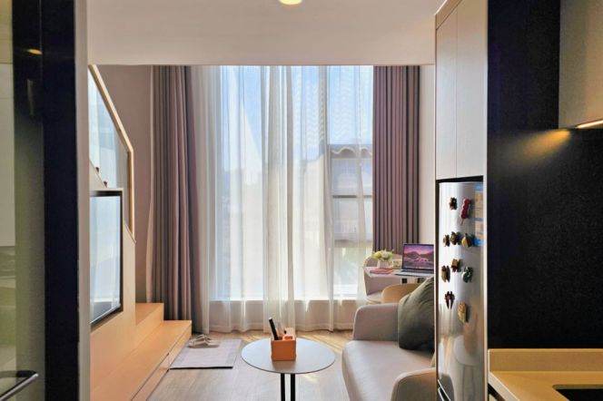 1br Loft service apt Near Hongmei Rd Station (Line 12)