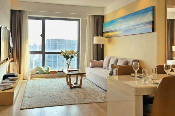 2 br service apt in Putuo District Near Changfeng Park Station(Line 15)