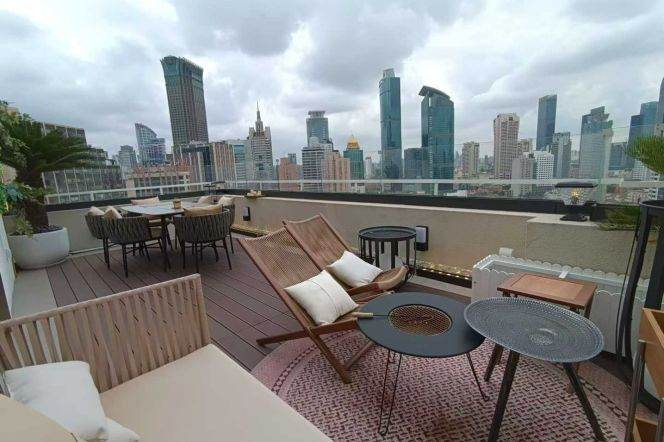 Penthouse 3br+1/2bt@West nanjing rd 272sqm+35sqm terrace  luxury design