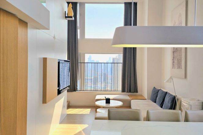 2 Br +3bathroom Loft service apt in Hongkou District Near North Sichuan Rd(Line 10)