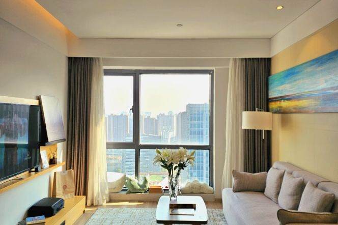 2 br service apt in Putuo District Near Changfeng Park Station(Line 15)