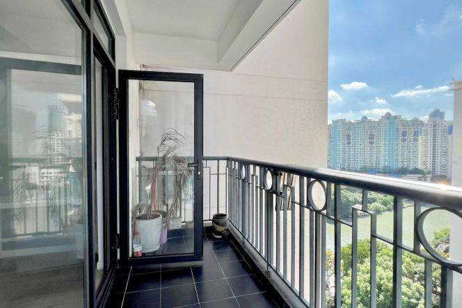 River view+outdoor balcony+Study/2BR 2LR/wall heating,Zhongtan rd@L3/4