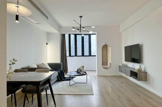 Modern 2 br in Jing'an .easy to L 7 ChangPing Rd st.