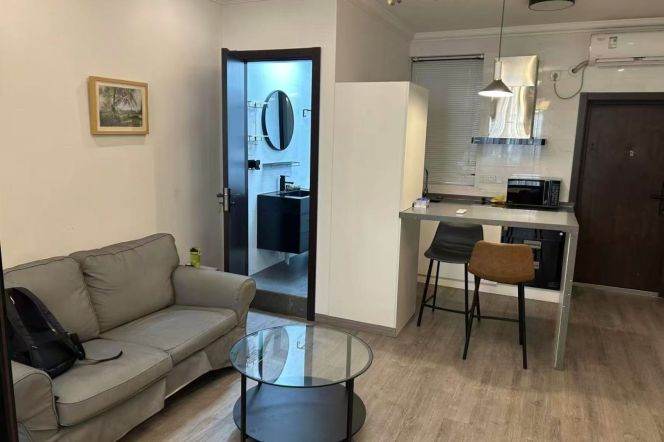 Full furnished 1br/1Living &facing south@Xinhua Rd & Line 3/4