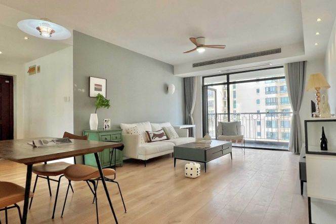 River view+outdoor balcony+Study/2BR 2LR/wall heating,Zhongtan rd@L3/4