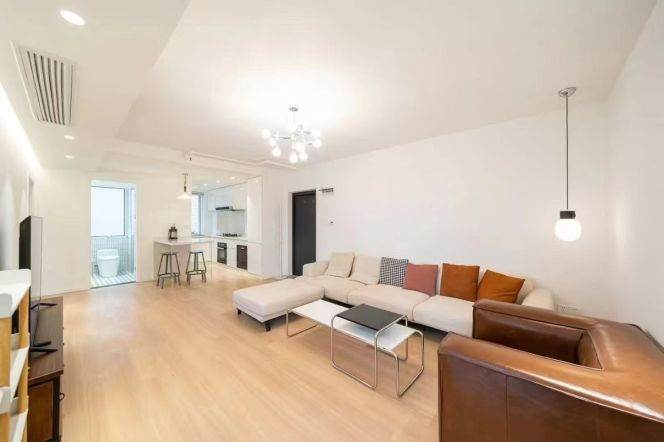 Full furnished 1br/100sqm & open balcony @Wuding Rd & Line 14