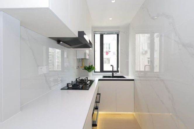 modern big 1 bedroom floor heating nice view beside Jing an temple line 2,7,14 only 14.8K