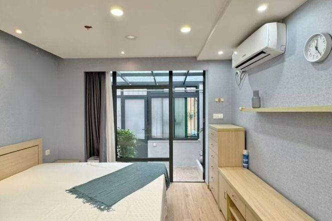 Super cozy 1br w private yard near Jing'an temple