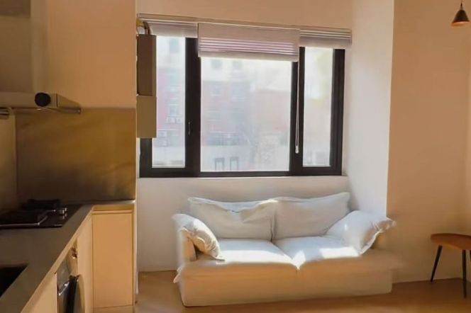 5 meters High-ceiling 2 bedrooms near Line 1/7 Changshu Rd,Line 10 Shanghai Library