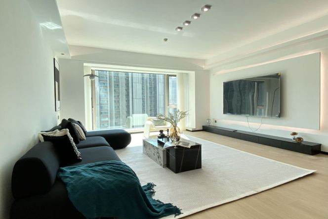 modern big 3brs floor heating modern furniture in Shimao Huang pu river 