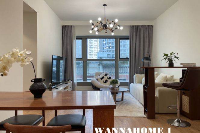 Top Compound+Jing An Temple+ Modern&Spacious&Bright 1Bdr 1Bath Apt+Free Club
