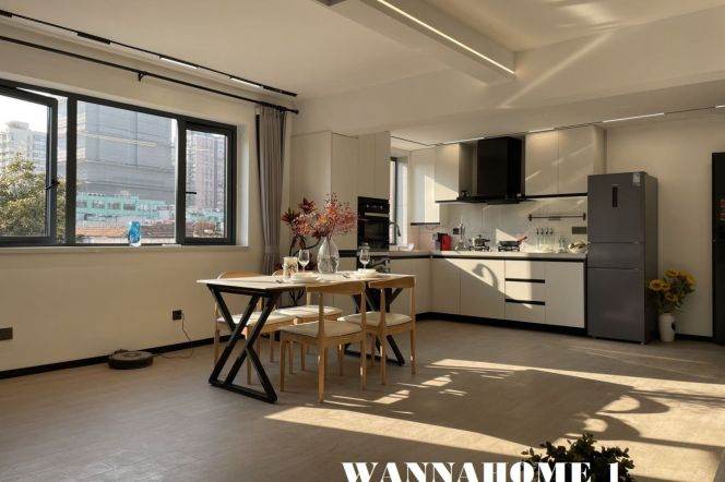 Really Bright&Modern&New&Spacious Elevator 2Bdrs 1Baths Apt+Jing An Temple+Large Closets