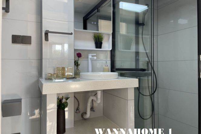 Really Bright&Modern&New&Spacious Elevator 2Bdrs 1Baths Apt+Jing An Temple+Large Closets