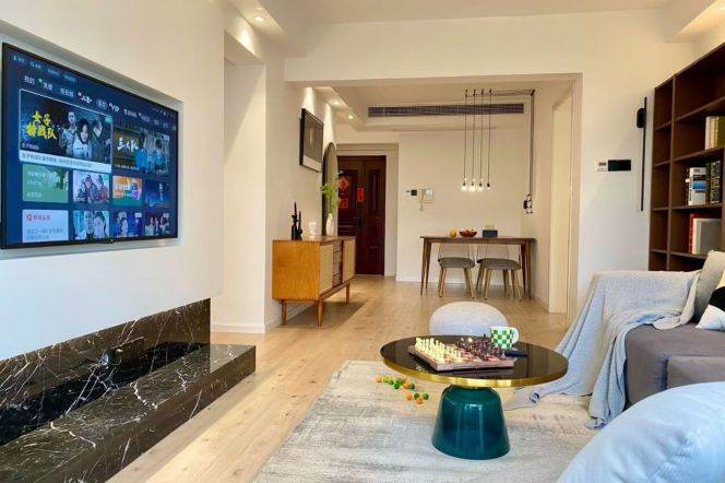 Changping Rd metro/2br1bt/central AC/floor heat/free club/tennis court/pool