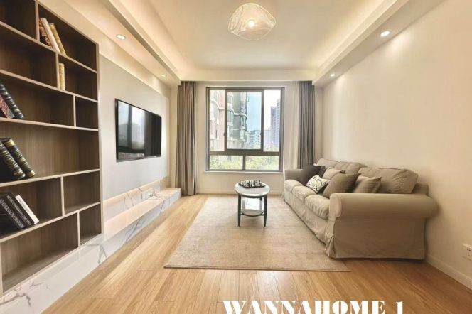Great Compound+Spacious&Modern&Bright 1Bdr 1Bath Apt+Jing An Temple+L14 Wu Ding Rd Metro