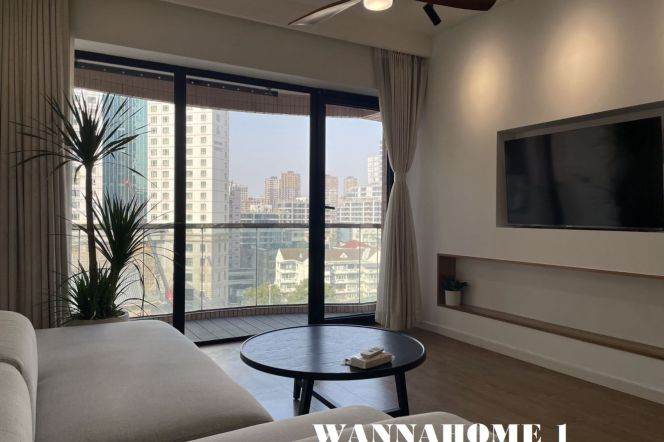 Top Building+Really Bright&Spacious 3Bdrs 2Baths Apt+Jing An Temple+Wu Kang Rd+Open Balcony