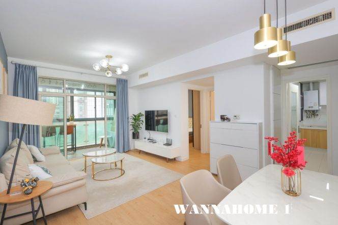 Spacious&Bright&Modern 1Bdr 1Bath+W Nanjing Rd CBD+Open Balcony+Top Compound