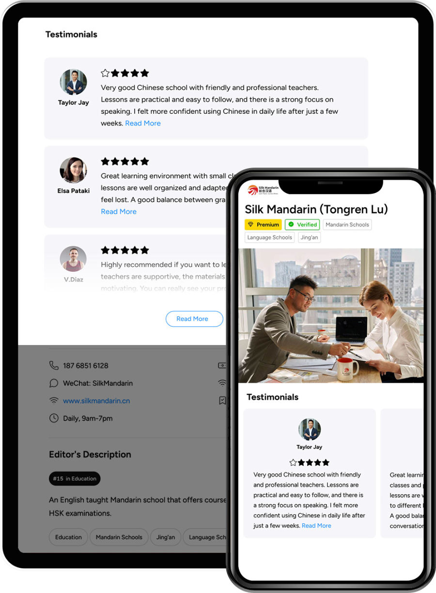 Customer testimonials