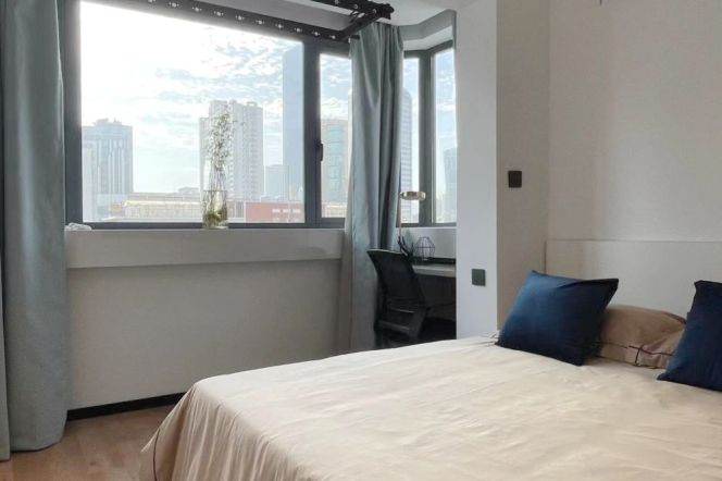 Really Bright&Modern Elevator 1Bdr 1Bath Apt+Nice View+Jing An Temple+Large Closet