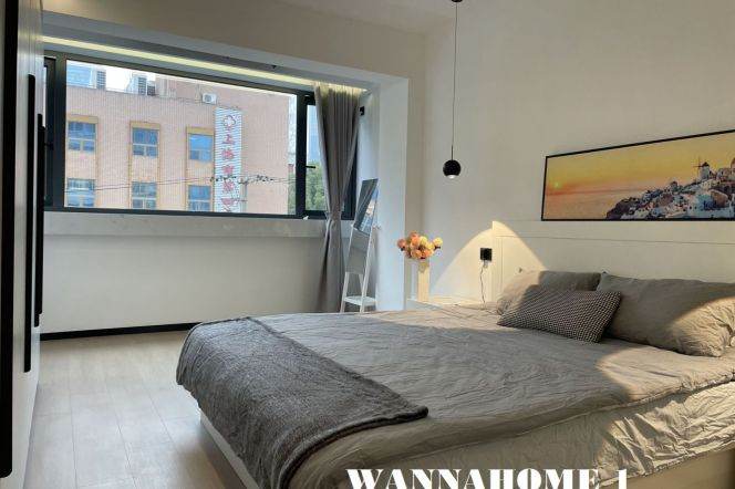 Modern&New&Spacious Elevator 2Bdrs 2Baths Apt+Jing An Temple+Large Closet