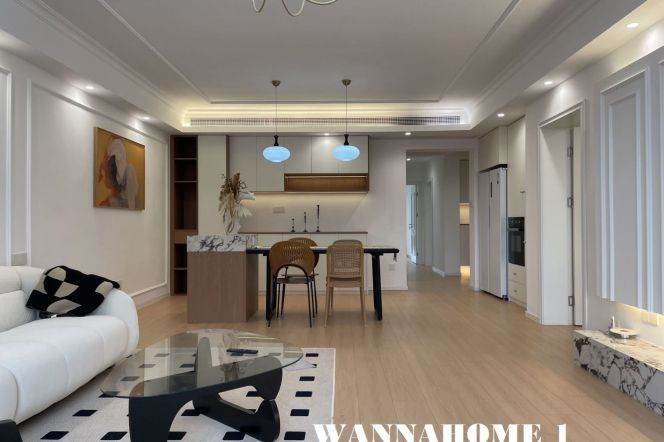 French Windows+Top Compound+Spacious&Bright 3Bdrs 2Bath Apt+Zhong Shan Park+Su Zhou Creek